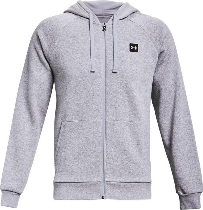 Actual product image Under Armour Men's Rival Fleece FZ Hoody Light grey 1357111 011 (S)