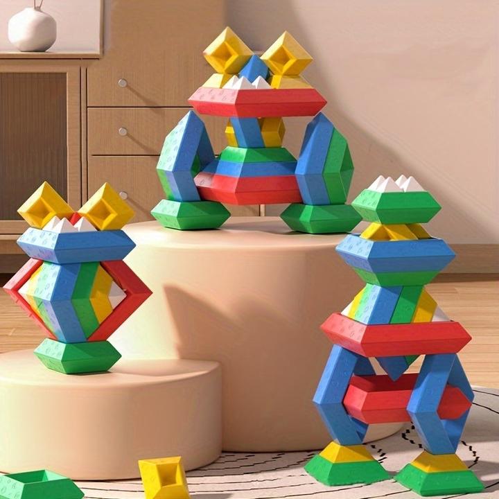 Produktbild Activity Board Pyramide faltbare Bauklötze für Kleinkinder, faltbares Spielzeug zur Sinneserziehung, interessanter