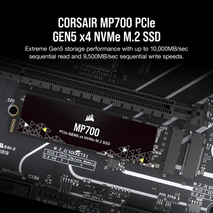 Actual product image Corsair MP700 (1000 GB, M.2 2280)
