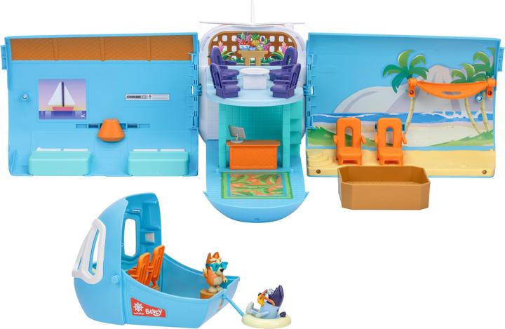 Immagine prodotto Moose Bluey trasforma il playset Holiday 3in1 aereo-barca-albergo