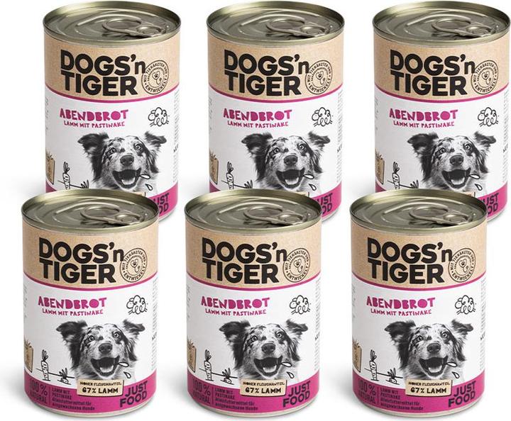 Image du produit Dogs'n Tiger Nourriture humide Pain du soir 400g (Adulte, 1 pcs, 400 g)
