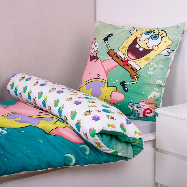 Immagine prodotto Herding Biancheria da letto Spongebob Squarepants 135 x 200 cm / 80 x 80 cm