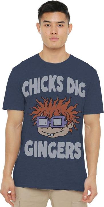 Actual product image Rugrats Unisex Adult Chicks Dig Gingers T-Shirt (L)