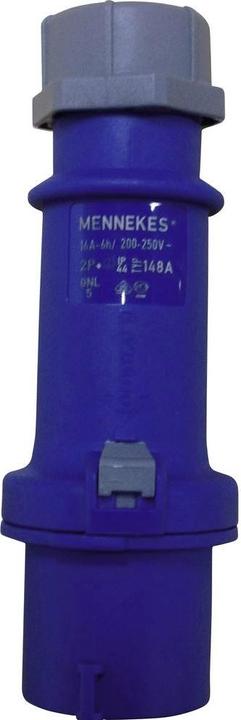 Actual product image Mennekes Plug,ProTop,230V,16A,2P+E,blue