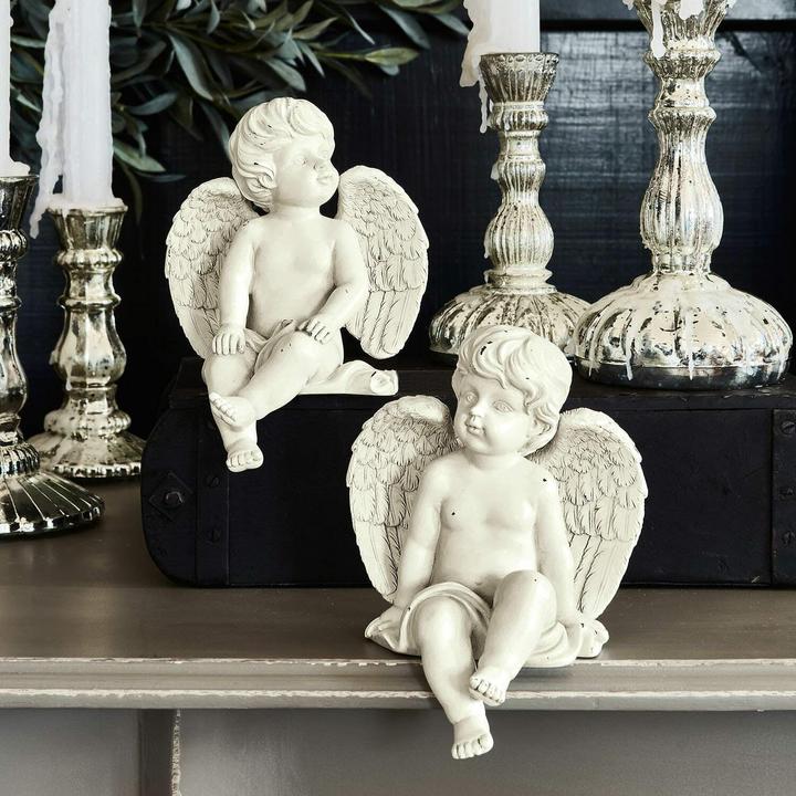 Image du produit Loberon Anges décoratifs Set de 2 Starlight blanc antique