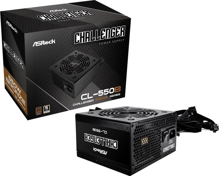 Actual product image AsRock power supply Challenger 550W Bronze (550 W)