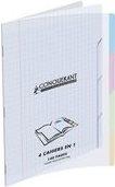 Image du produit Conquerant Cahier "4 en 2,50cm (1"), 240 x 320 mm, seyès couverture en Polypro, 140 pages, agrafé, papier de 90 (240 x 320 mm, Quadrillé, Couverture souple)