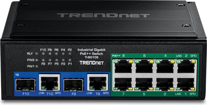 Immagine prodotto Trendnet 10-Port Industrial Gigabit PoE++ DIN-Rail Swit (10 Porti)