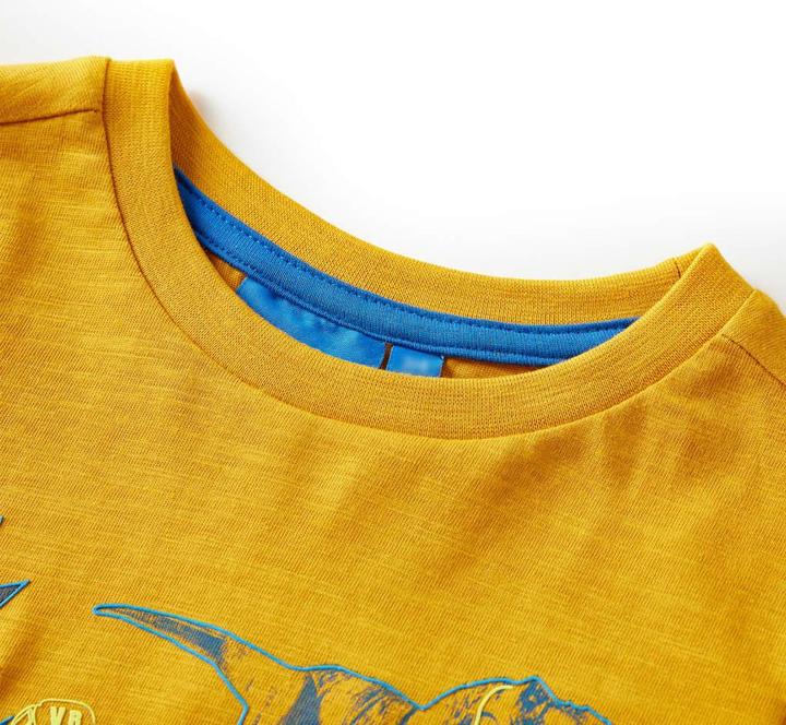 Image du produit VidaXL T-shirt manches longues enfant Ocre 92,Composition : 100 % coton,Couleur (92)