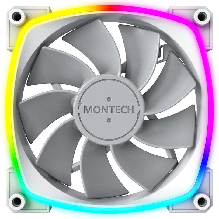 Montech RX120 PWM ARGB Lüfter - 120mm, weiss (120 mm, 1 x)