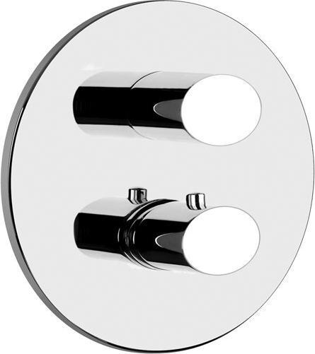 Gessi Ovale, Fertigmontageset, für Unterputz-Thermostat, 2-Wege-On-Off-Umlenkkartusche, Ausgängen
