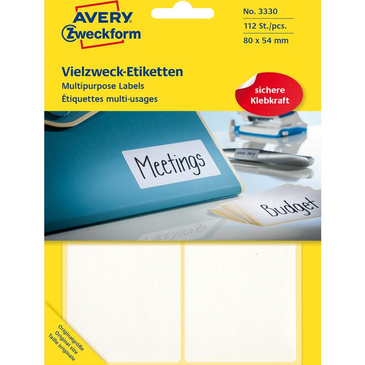 Actual product image Avery Universal labels