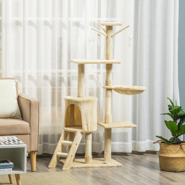 Immagine prodotto Jamb Albero per gatti (134.20 cm, Beige e bianco)