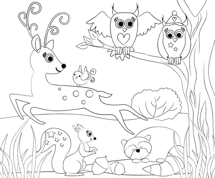 Actual product image Ursus Colouring Table Set Forest Animals