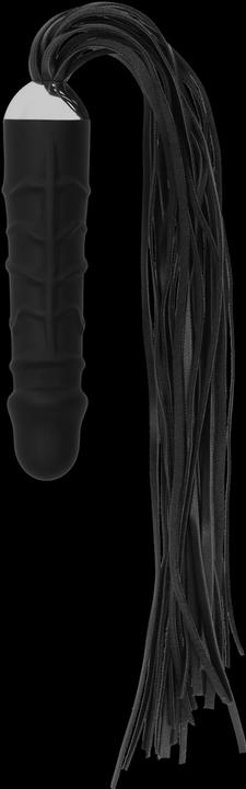 Actual product image Ouch! Black Whip with Realistic Silicone Dildo