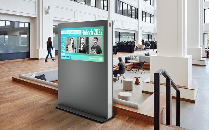 Immagine prodotto DSS Stele Landscape per interni, schermo da 43", nero