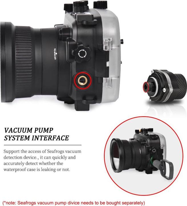 Actual product image Seafrogs Camera Waterproof Case for A7 / A7R / A7S Pro (28-70mm)