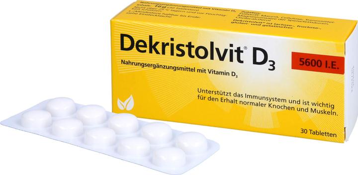 Actual product image Dekristolvit D3 5600 I.E. tablets, 30 pcs. tablets (30 Piece, Pills)