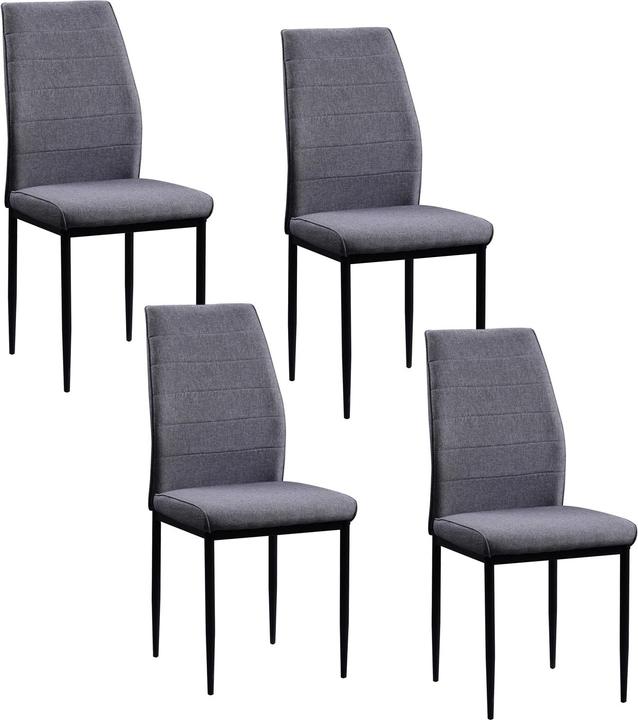 Produktbild HTI-Living Esszimmerstuhl Madison Webstoff Grau 4er-Set