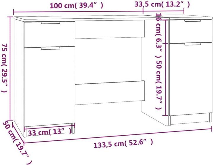 Immagine prodotto VidaXL Elfreda (100 x 50 x 75 cm)