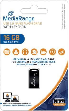 Immagine prodotto MediaRange Chiave di memoria USB Nano (16 GB, USB-A, USB 2.0)