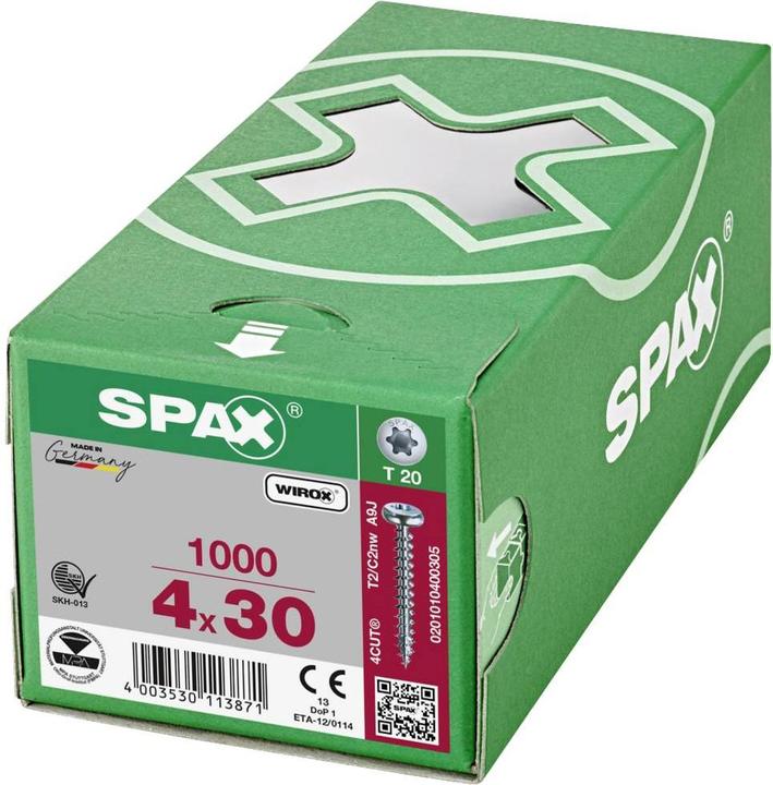 Produktbild Spax Spanplattenschrauben PH T20 4,0x30 mm (1000 Schrauben pro Stück)
