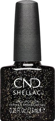 CND Shellac UV-Nagellack Opulent Onyx Nr. 483 Schwarzer Glitter (Schwarz, Gel-Effekt Nagellack)