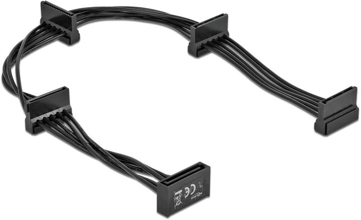 Image du produit Delock Câble d'alimentation SATA 15 Pin mâle > 4 x SATA 15 Pin femelle 40 cm noir