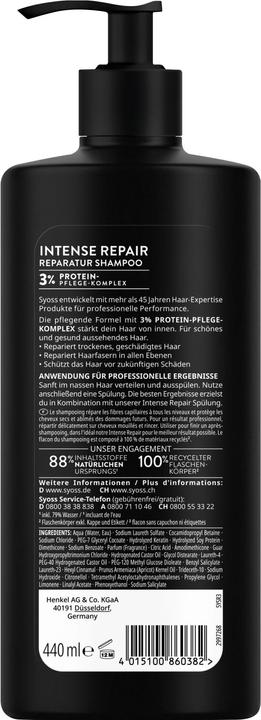 Image du produit Syoss Réparation intense (440 ml, Shampoing liquide)