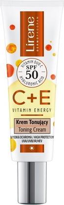 Immagine prodotto Lirene E Vitamin Energy Tinted Cream Spf50 30ml - Alta protezione e finitura colorata (Crema solare, SPF 50, 30 ml)