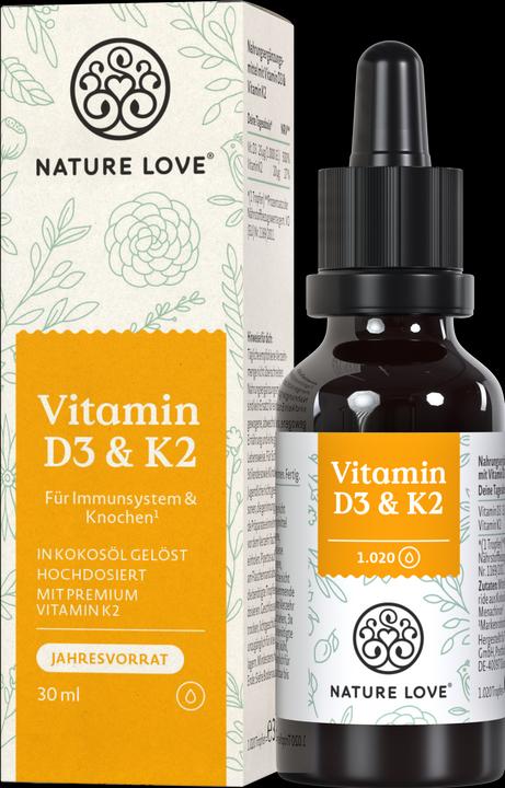 Actual product image Nature Love Vitamin D3 & K2