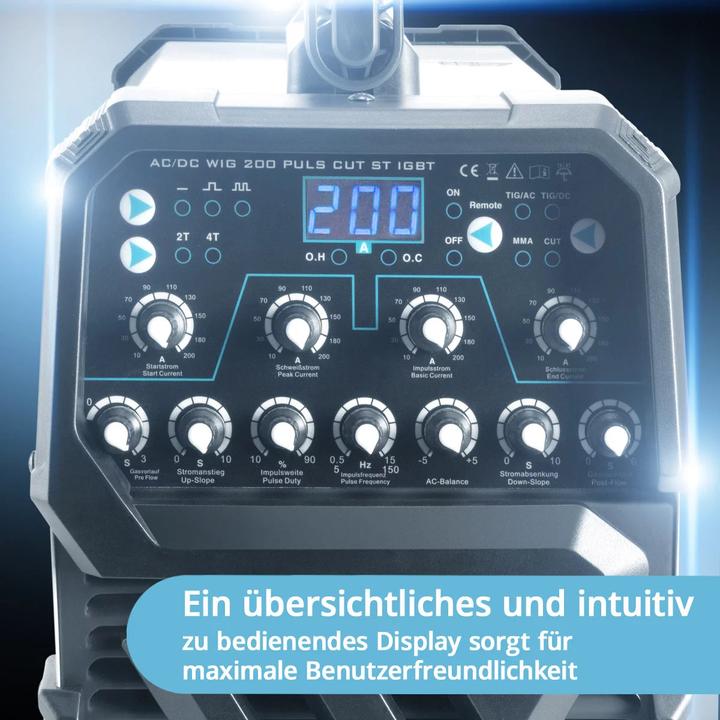 Immagine prodotto Stahlwerk Saldatrice AC/DC TIG 200 impulsi con attrezzatura completa per il plasma