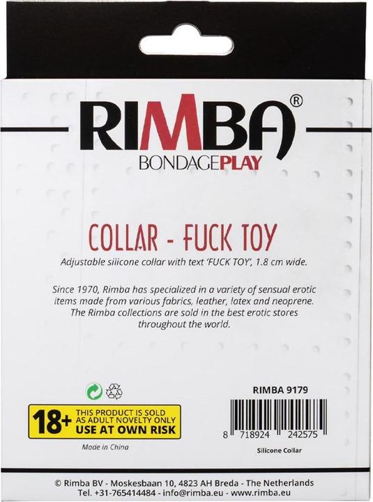 Actual product image Rimba Fuck Toy" collar