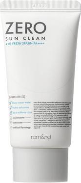 Actual product image Rom&Nd Zero Sun Clean SPF50+ PA++++ Daily Sunscreen 01 Fresh 50ml (Sun cream face, 50 ml, 47.91 g)