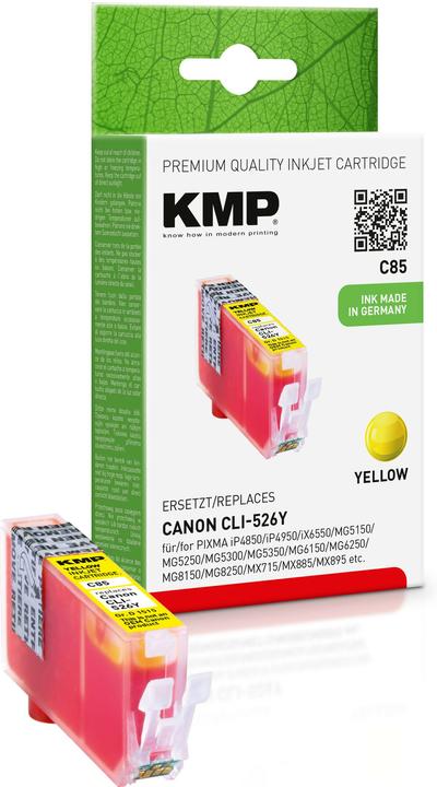 Image du produit KMP C85 Cartouche d'encre jaune compatible avec Canon CLI-526 Y (Y)