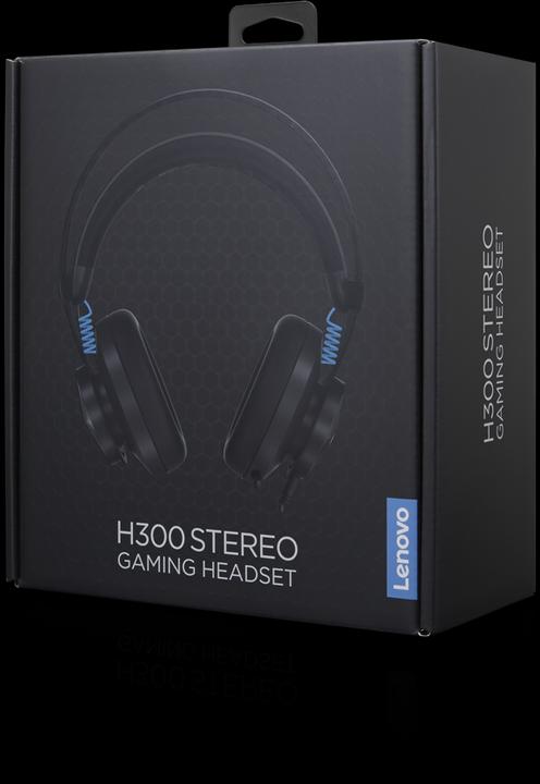 Actual product image Lenovo Legion H300 Headphones Wired Headband Gaming Black (Cable)