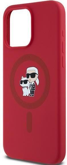 Produktbild Karl Lagerfeld KLHMP15XSCMKCRHR iPhone 15 Pro Max 6.7" czerwony/red hardcase Silicone Karl & Choupet (Apple iPhone 15 Pro Max)
