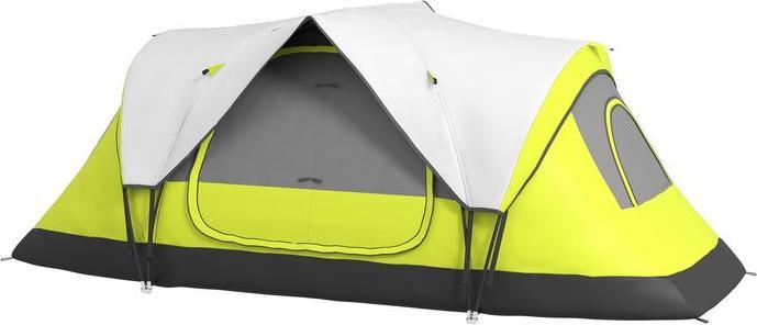 Swisshandel24 Campingzelt, Tunnelzelt für 8 Personen, mit Lichthaken, Meshfenster, Grün (Tunnelzelt, 8 Personen)