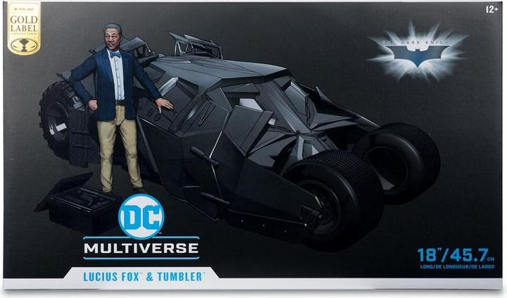 Image du produit McFarlane DC Multiverse Véhicule Tumbler avec Lucuis Fox (The Dark Knight) (Label d'or)