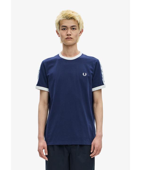 Produktbild Fred Perry T-Shirt mit kontrastfarbenen Bündchen und Streifen (XL)