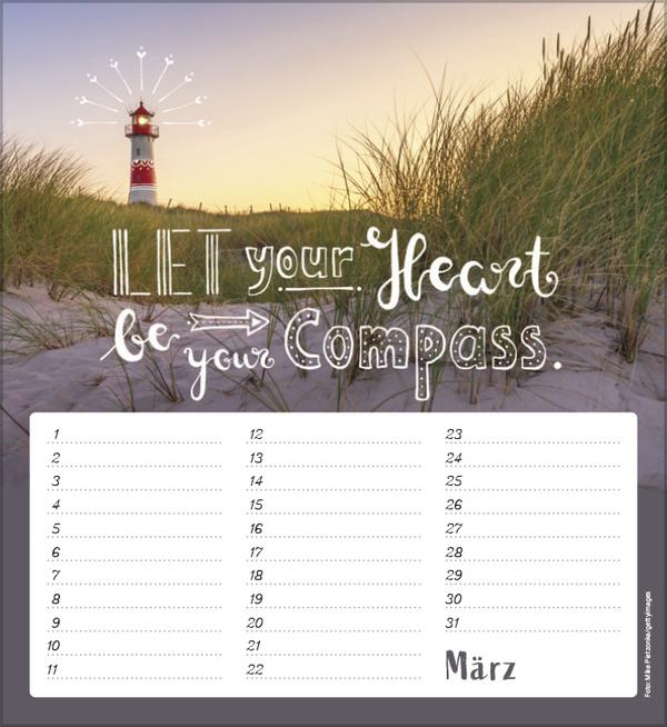 Produktbild Geburtstagskalender Im herzen barfuss (Harter Einband, Deutsch)