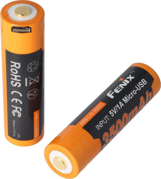 Image du produit Fenix Batterie 18650 protégée avec fonction de charge USB, avec AccuSafe