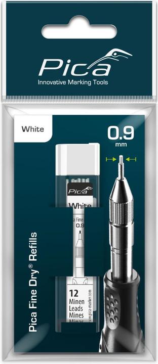 Image du produit Pica Jeu de mines Fine-Dry blanc - SB (Recharger, Blanc, 0.90 mm)