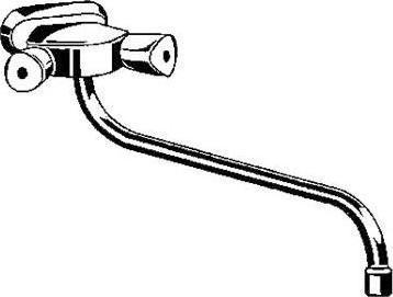 Actual product image Kludi STANDARD wall mounted sink mixer DN 15