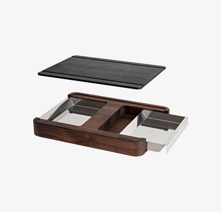 Actual product image Marcato Cutting Board with Drawer dark brown