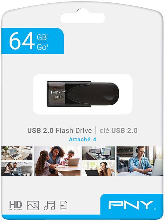 Image du produit PNY Attaché 4 (64 Go, USB-A, USB 2.0)