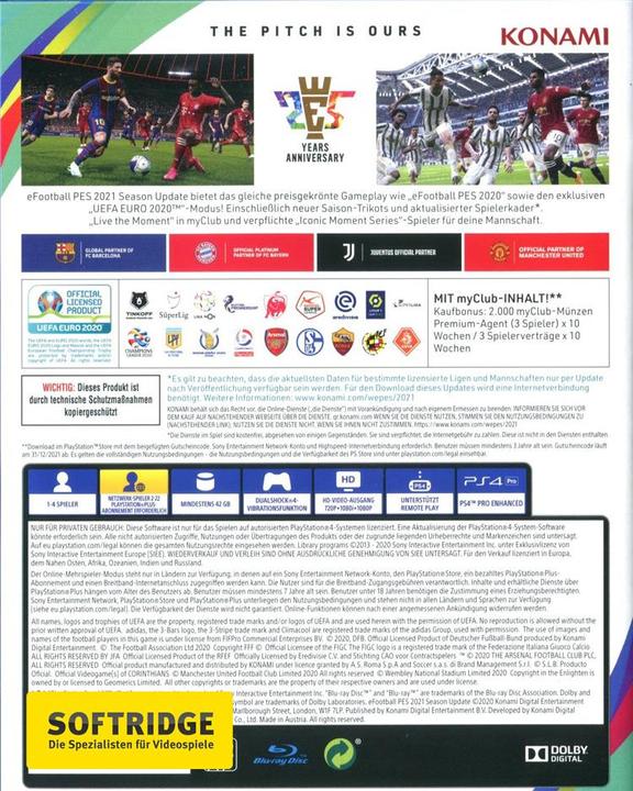 Produktbild Konami eFootball PES 2021 Season Update (PS4, Multilingual)