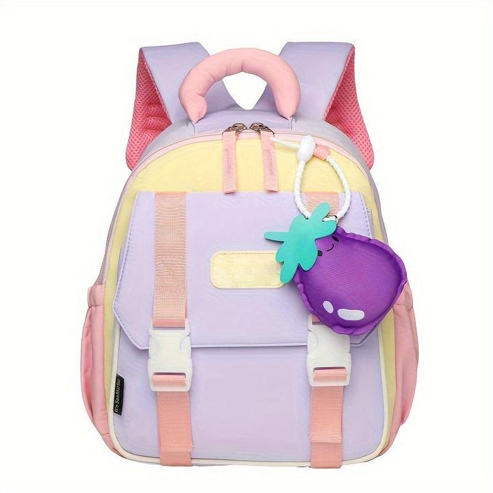 Only-Bags.Store Casual Fashion Farbe Clashing Knapsack mit verstellbaren Riemen und grosse Kapazität, Zip Up, Obst