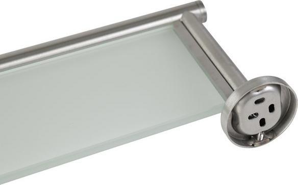 Actual product image Axentia Wall glass shelf Naples, stainless steel, 54 cm