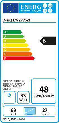 Energie-Label BenQ Ew2775zh (1920 x 1080 Pixel, 27")
